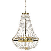 KRONLEUCHTER Metall Gold Diamante - Goldfarben, Metall (40/40/110cm) - Beliani