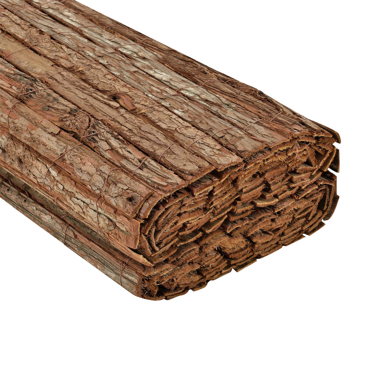 RINDENZAUN Zamora - Dunkelbraun, Naturmaterialien (300/100cm) - casa.pro