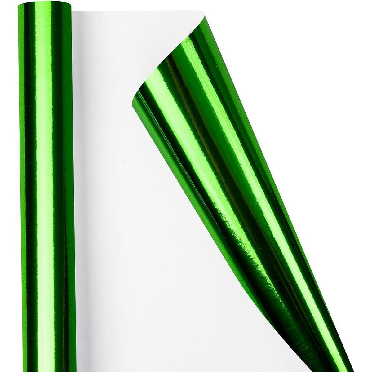 GESCHENKPAPIER Metallic Grün 43 cm x 10 m - Grün, Papier (4/44/4cm)