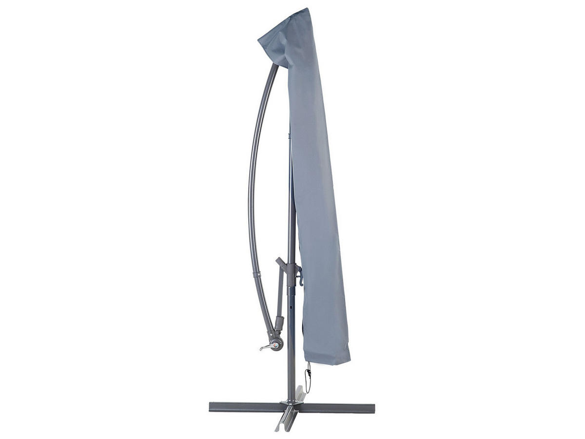 REGENSCHUTZ für Ampelschirme RAVENNA, ASTI II 203/35/35 cm Chuva - Grau, Kunststoff (203/203/35cm) - Beliani