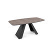 ESSTISCH Myron Sherman Eiche Anthrazit / Schwarz 160/200 / 80 / 76cm - Anthrazit/Schwarz, Holz/Holzwerkstoff (160/80/76cm) - Feldmann-Wohnen