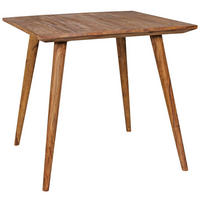 ESSZIMMERTISCH – Massivholz Braun 80x80x76 cm Retro Landhausstil - Braun, Holz (80/80/76cm) - KADIMA DESIGN