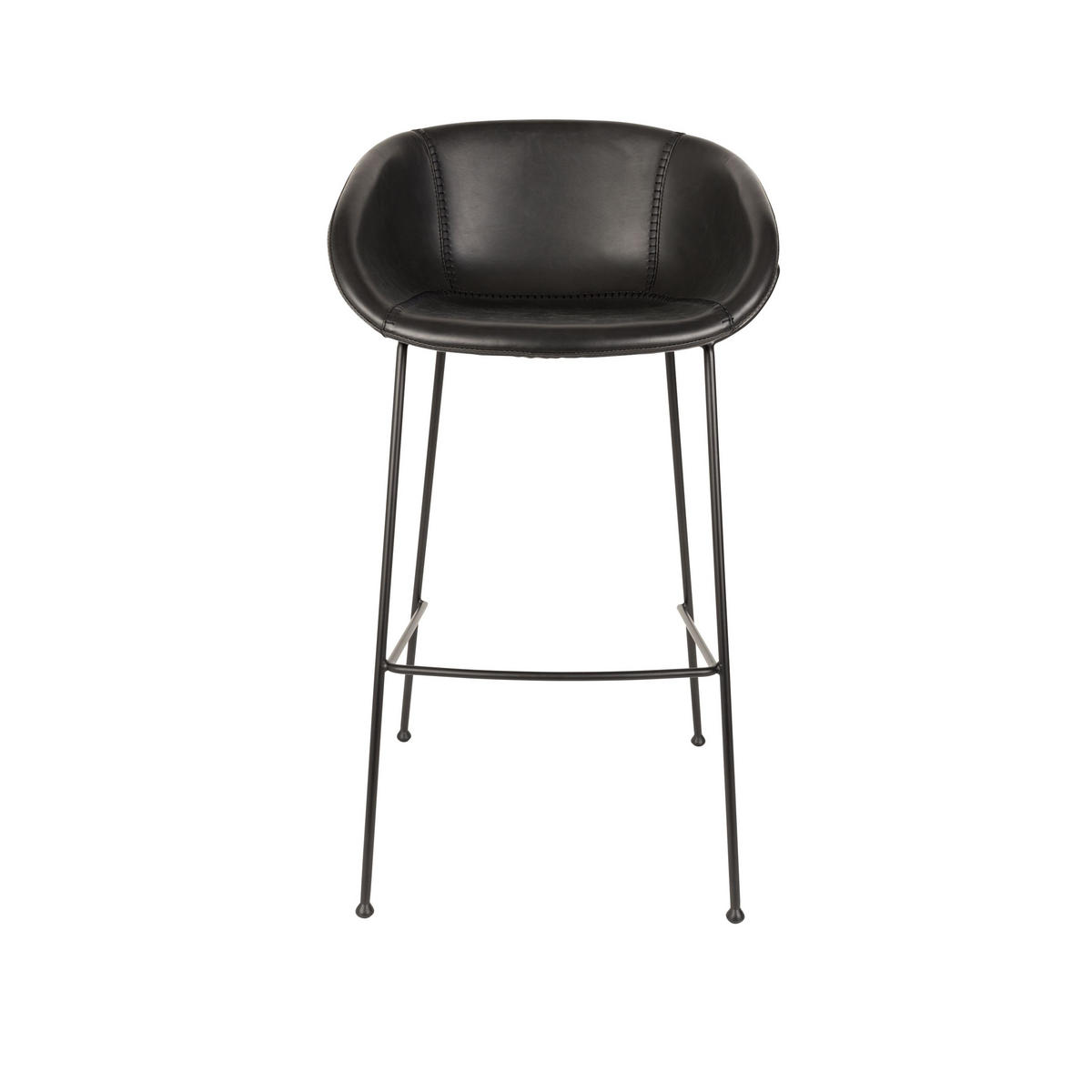 BARHOCKER Feston Rückenlehne 76 cm Schwarz - 2 er Set - Schwarz, Kunststoff (54.5/98.5/53cm) - Zuiver