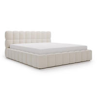 POLSTERBETT ALMA 180 x 200 cm, Bubble, Bouclé, creme - Creme, Textil (180/200cm) - Labett