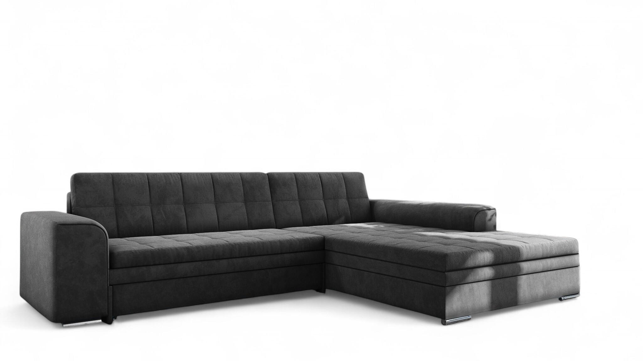 ECKSOFA Lusaka Mit Schlaffunktion - Anthrazit, Holzwerkstoff/Textil (198/292cm) - Fun Möbel