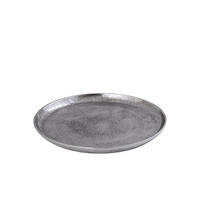 SCHALE Afta Silber 39/39/3cm - Silberfarben, Metall (3cm) - PTMD Collection