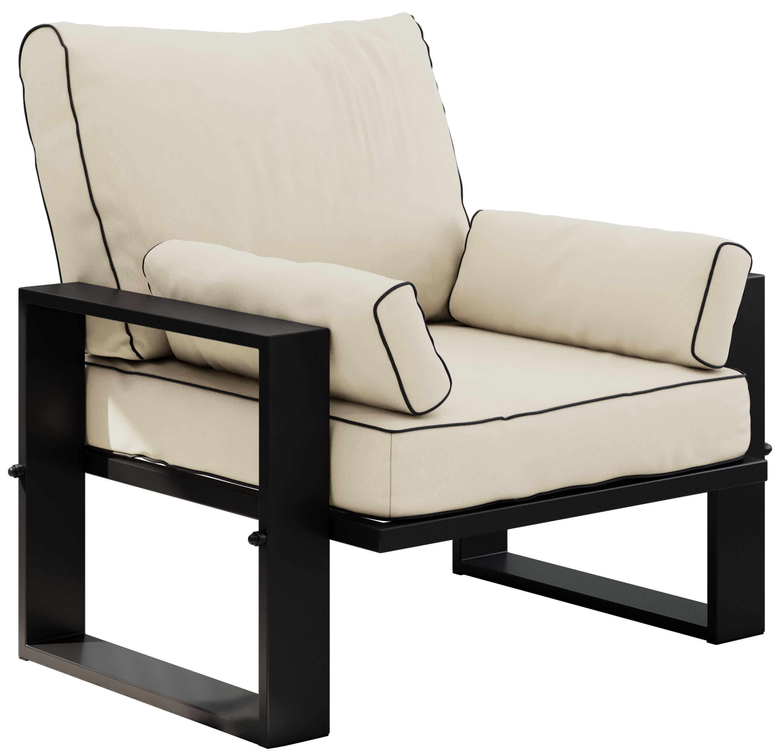 GARTENSESSEL Elba - Beige - Beige, Textil (98/90/87cm) - MKS
