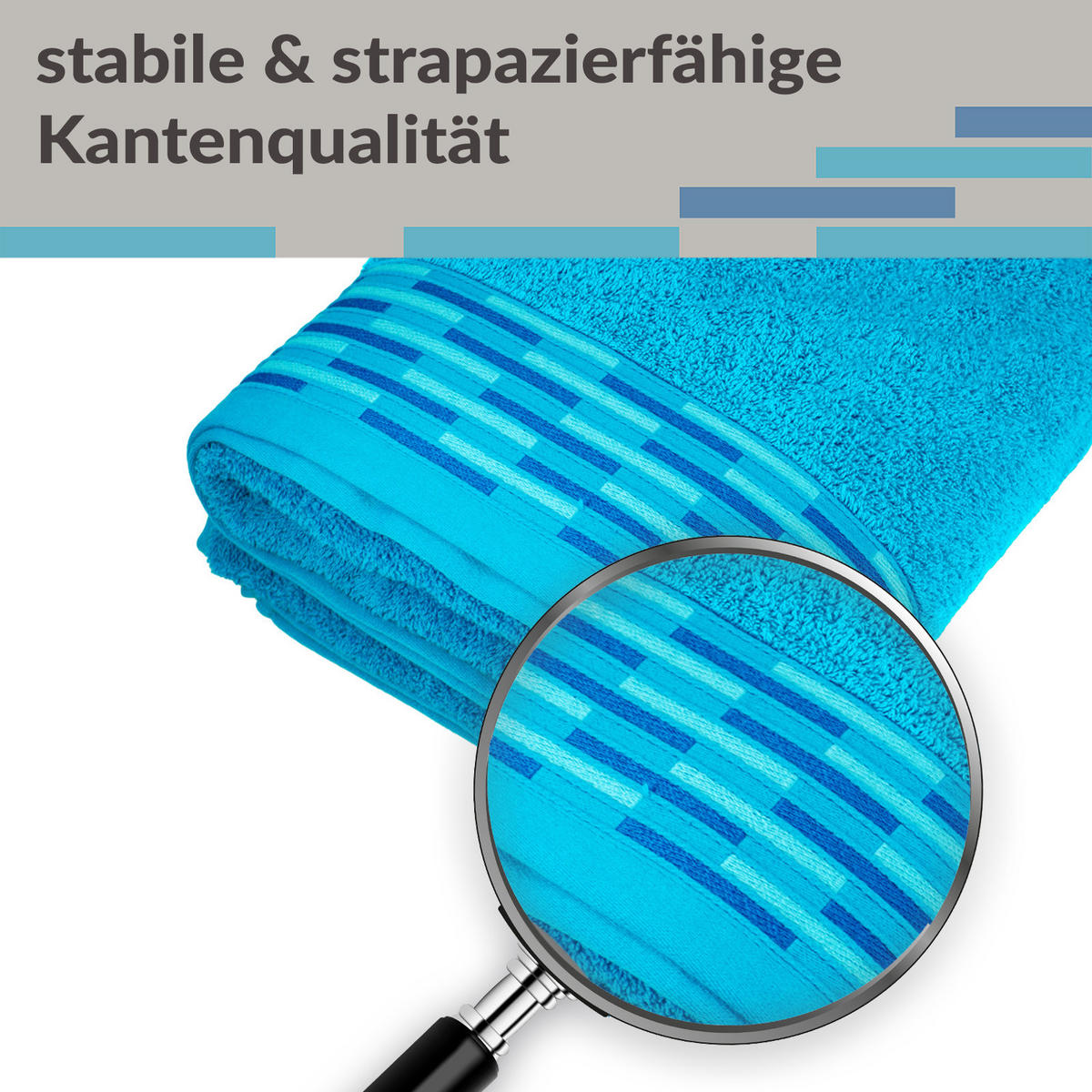 SAUNATUCH Lugano Aquamarin 80x200 cm - Blau, Textil (80/200cm) - Lashuma