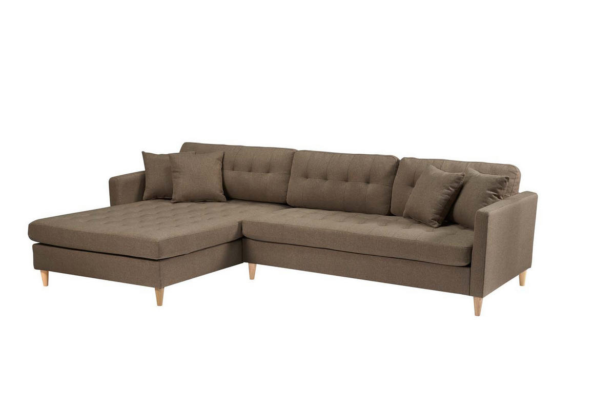 ECKSOFA Stoff braun - Braun, Textil (290/177cm) - ebuy24