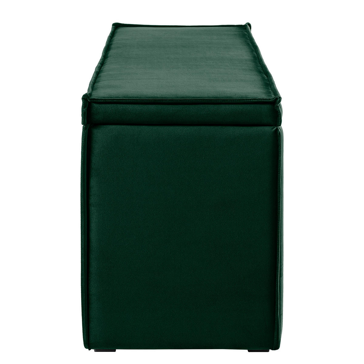 BETTTRUHE - Samt - Dunkelgrün, Kunststoff/Textil (140/51/40cm) - home24