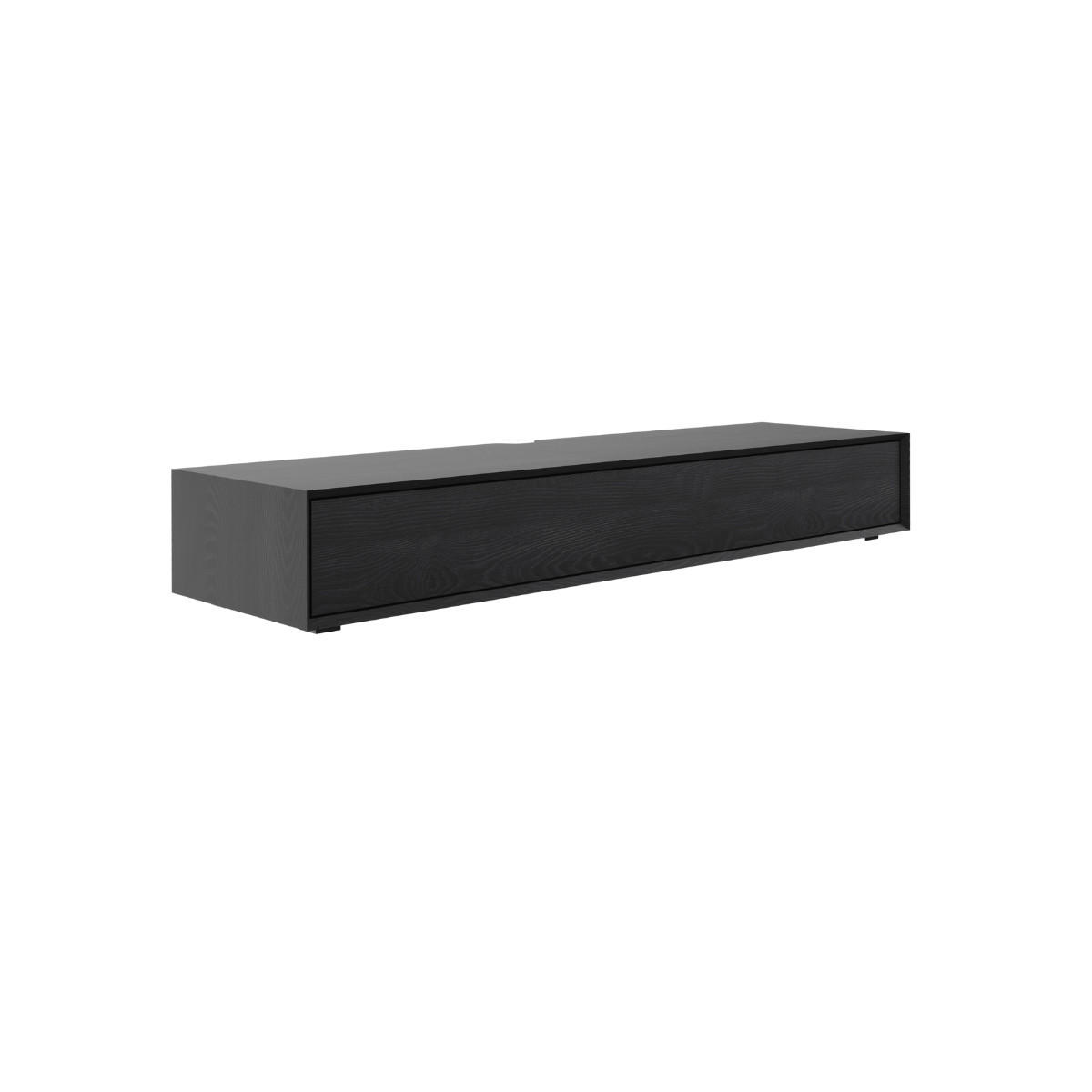 SIDEBOARD mit 1 Klappe 22/160/43 cm - Schwarz, Holzwerkstoff (160/22/43cm) - Calicosy