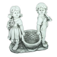 GARTENFIGUR Hans Weiß 56x28x53cm - Weiß, Kunststoff (28/56/53cm) - DELUKE