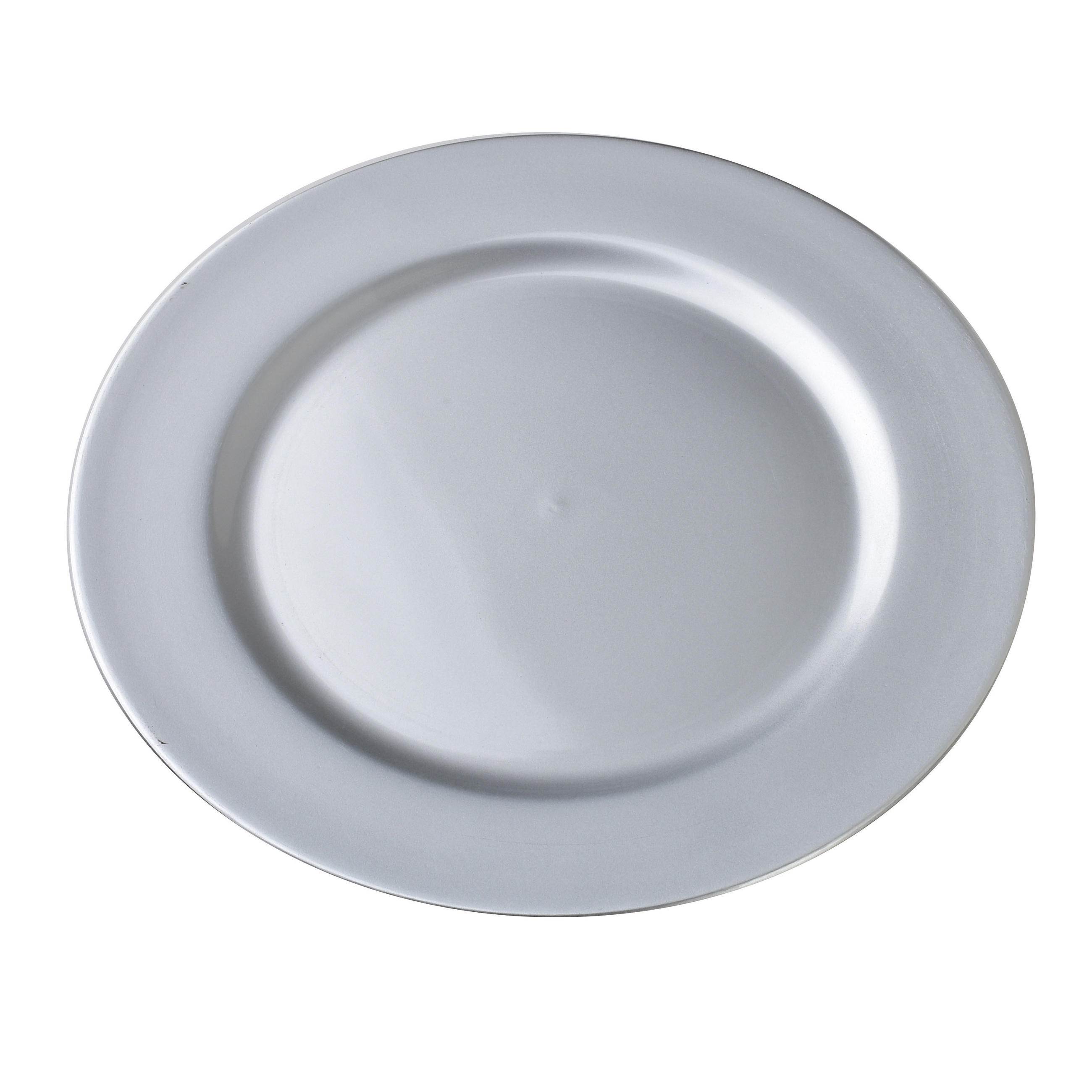SERVIERTELLER Blanche Silber 33/33/1.5cm Plastik - Silberfarben, Kunststoff (33/1.5/33cm) - Mondex