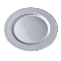 SERVIERTELLER Blanche Silber 33/33/1.5cm Plastik - Silberfarben, Kunststoff (33/1.5/33cm) - Mondex