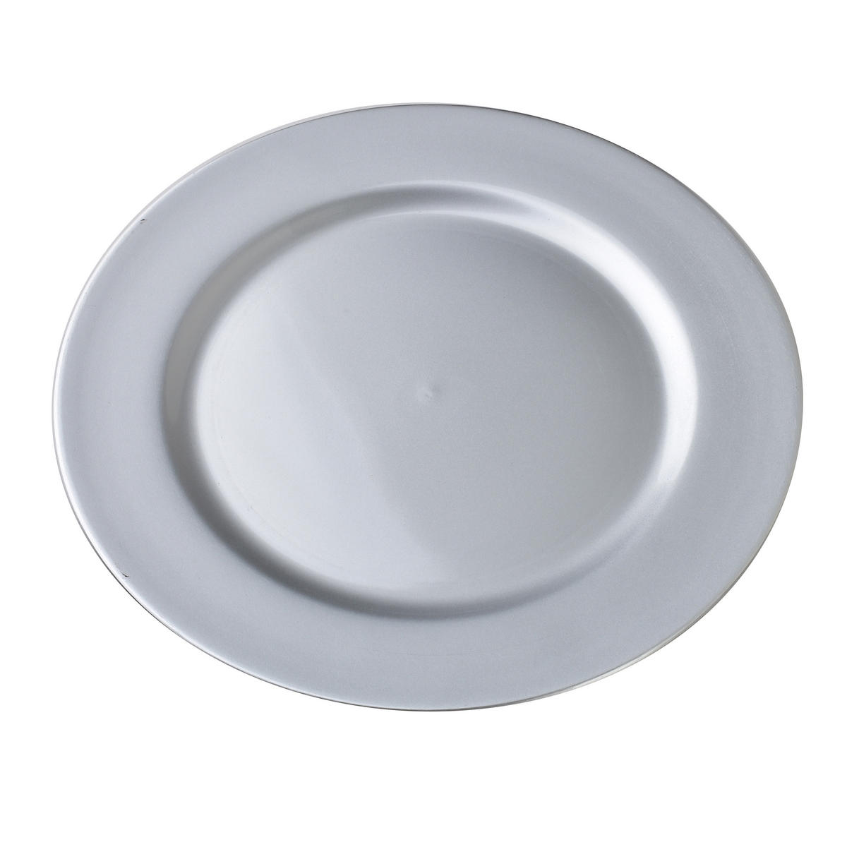 SERVIERTELLER Blanche Silber 33/33/1.5cm Plastik - Silberfarben, Kunststoff (33/1.5/33cm) - Mondex