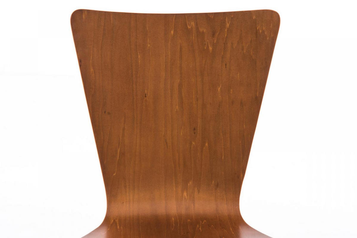 BESUCHERSTUHL 4er Set Holz braun - Braun, Holz/Metall (43/84/50cm) - CLP