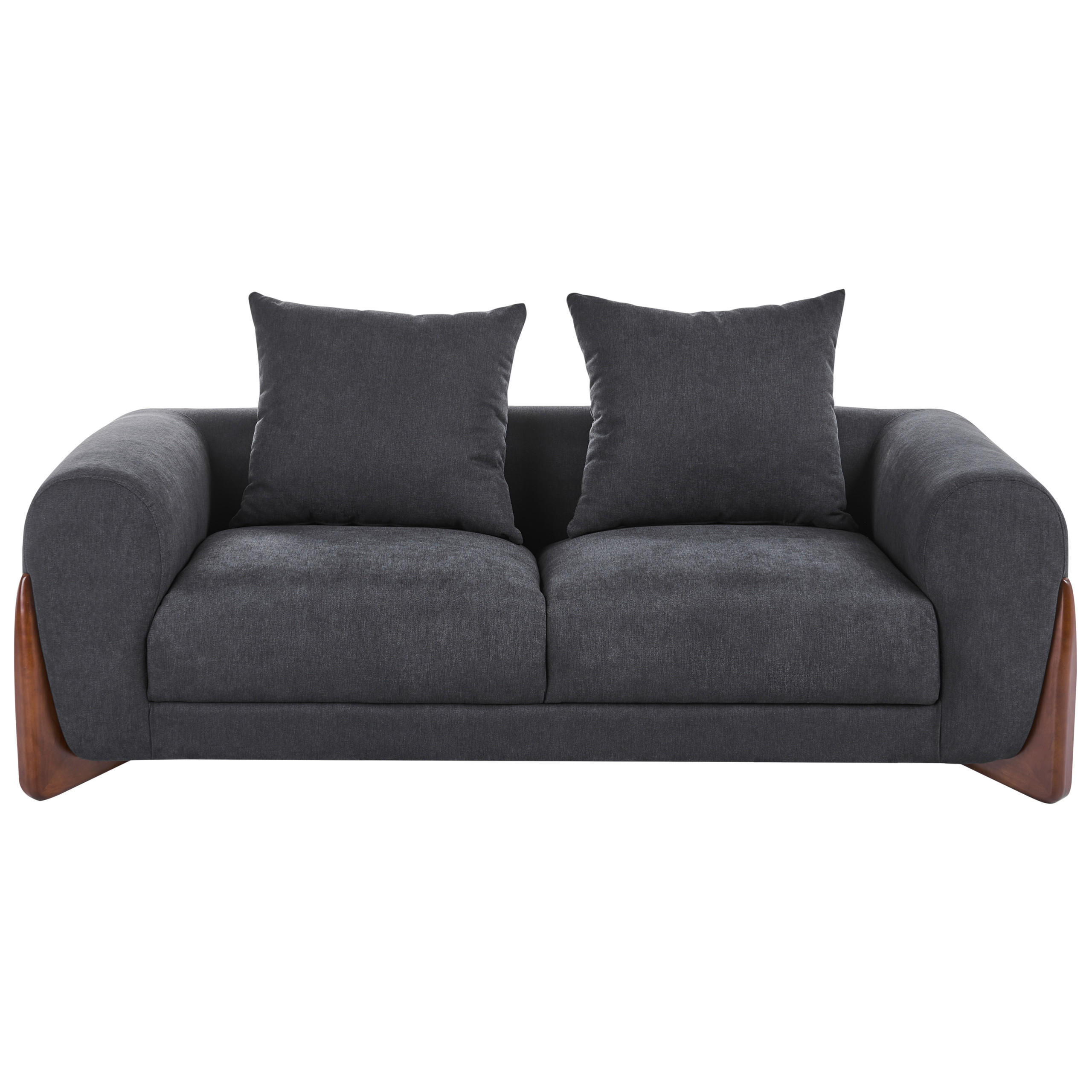 Beliani 2-Sitzer-Sofa Schwarz, Braun 180x62x87 cm