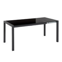 ESSTISCH 120-160/80/75 cm Schwarz Rechteckig Granada - Schwarz, Holzwerkstoff (160/80/75cm) - Beliani