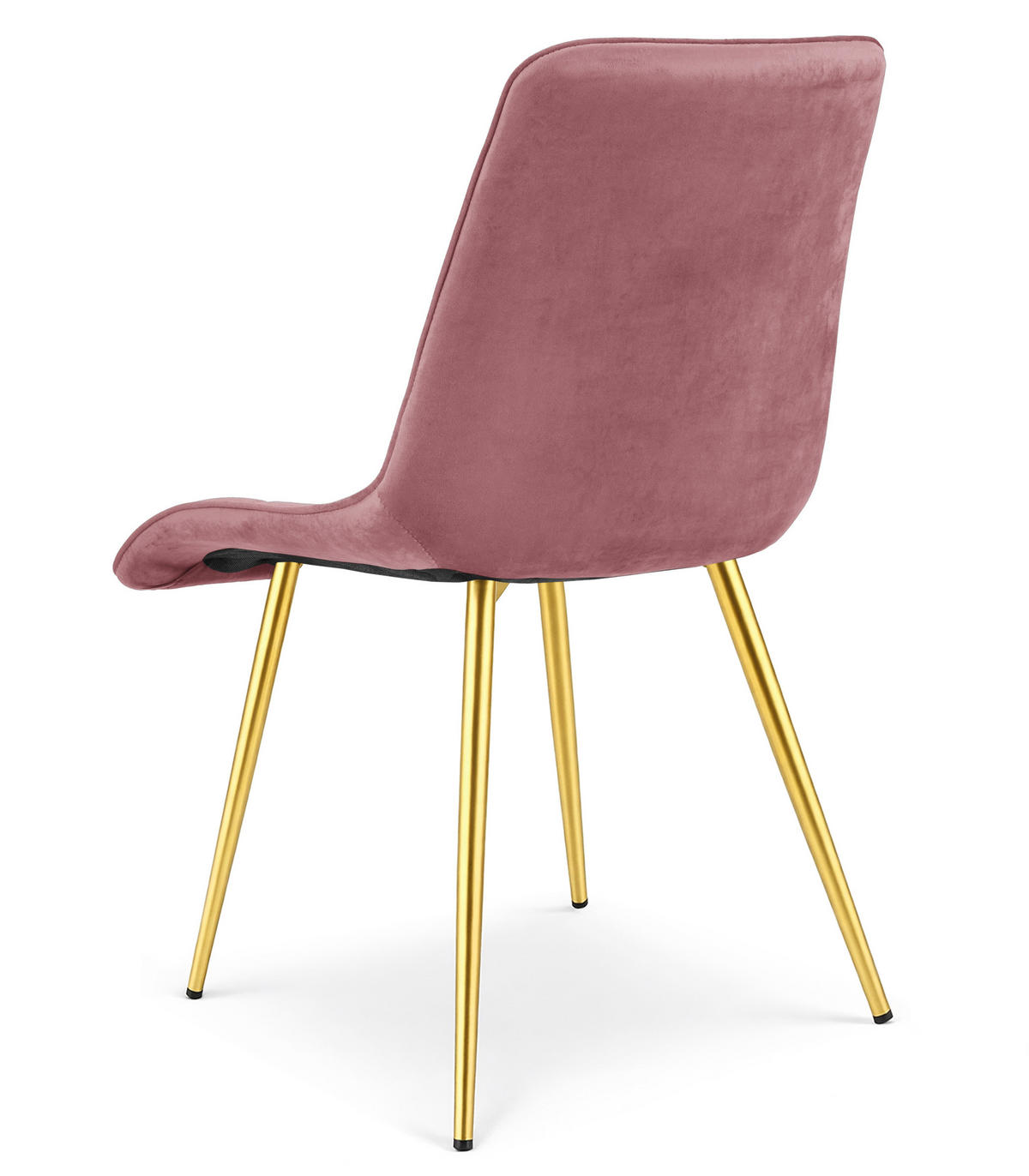 STUHL Dunkelrosa 49x60 cm SPLIT Samtbezug - Dunkelrosa, Metall (49/56/60cm)
