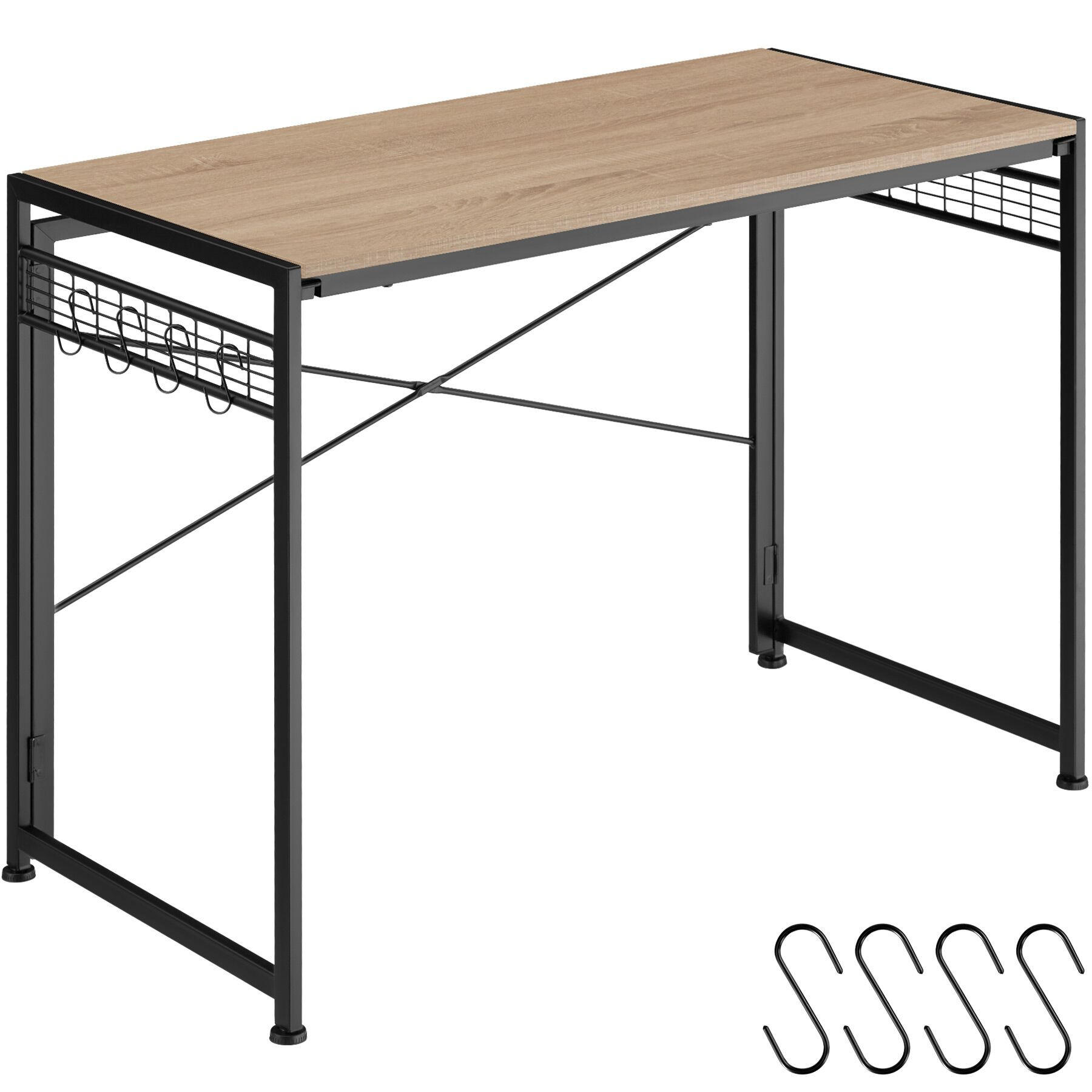 SCHREIBTISCH Paterson,102 x 51 x 77 cm,Industrial Holz hell, Eiche Sonoma - Naturfarben, Holzwerkstoff (102/51/77cm) - tectake