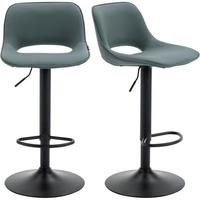 BARHOCKER 2er Set höhenverstellbar drehbar graugrün - Grün, Kunststoff (49/80/44cm)