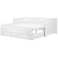 DNEVNA POSTELJA 90/200cm bela Cahors - bela, les (90/200cm) - Beliani