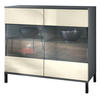 KOMMODE Bari Creme Hochglanz - Creme, Holzwerkstoff (92.5/83.5/35cm) - Vladon