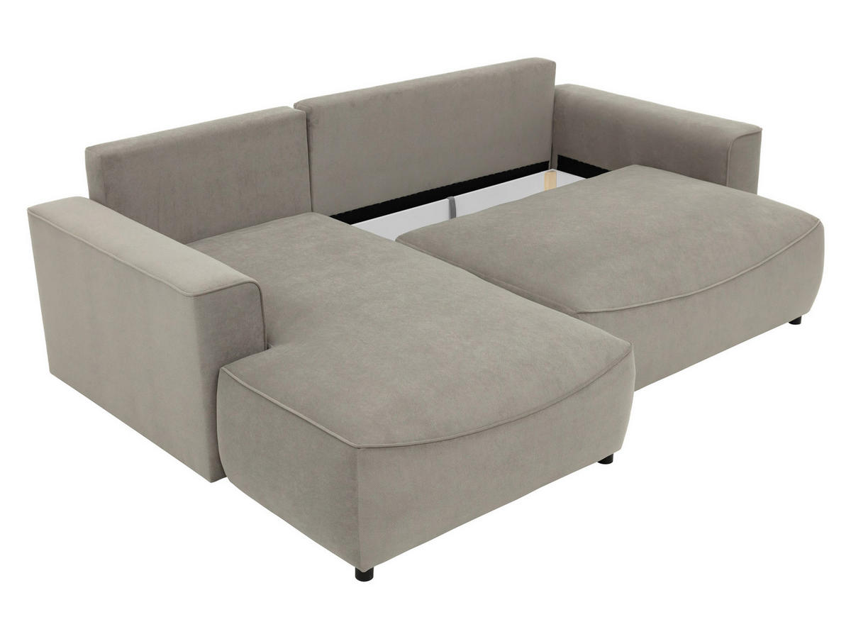 ECKSOFA Beliza, Seite: Links - Schwarz/Dunkelblau, Holz/Kunststoff (255/175cm) - MIRJAN24
