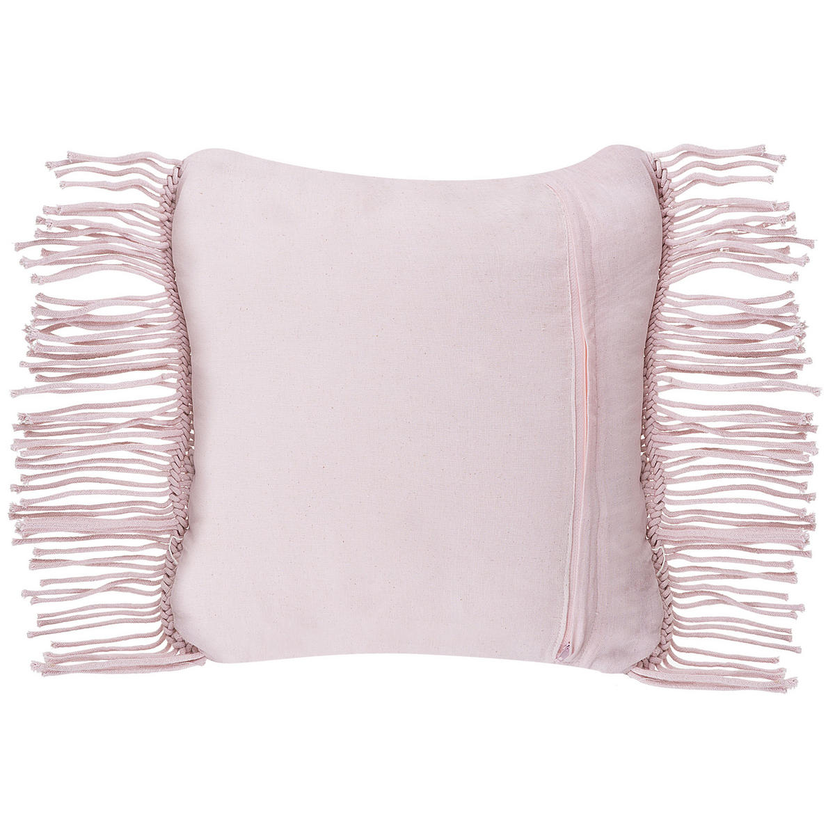 DEKOKISSEN Pastellrosa 40/40 cm Yaniklar - Pink, Naturmaterialien/Textil (40/40cm) - Beliani