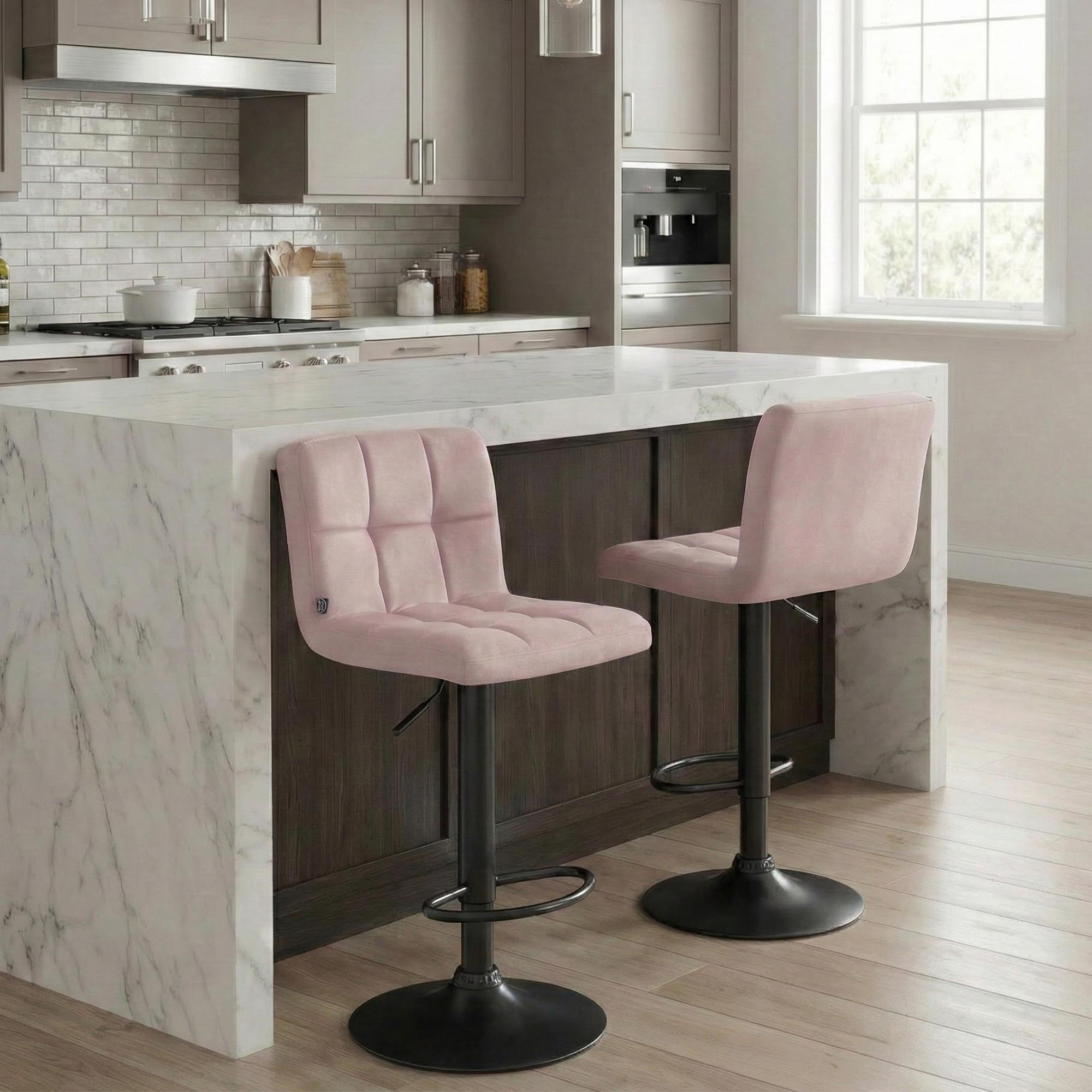 Thumbnail - CLP Barhocker, Rosa, Textil, 46x94x47 cm, Esszimmer, Barmöbel, Barhocker