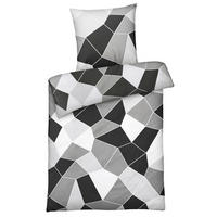 MIKROFASER-BETTWÄSCHE 155x220 Super softer Bettbezug aus 100% Polyester, Muster Schwarz Grau Weiß - Schwarz, Textil (155/220cm) - Carpe Sonno