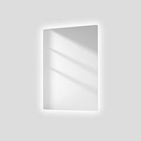 BADSPIEGEL mit Anti-Beschlag Beleuchtung Rechteckig 60/40 cm - Weiß, Glas (40/3.6/60cm) - EMKE