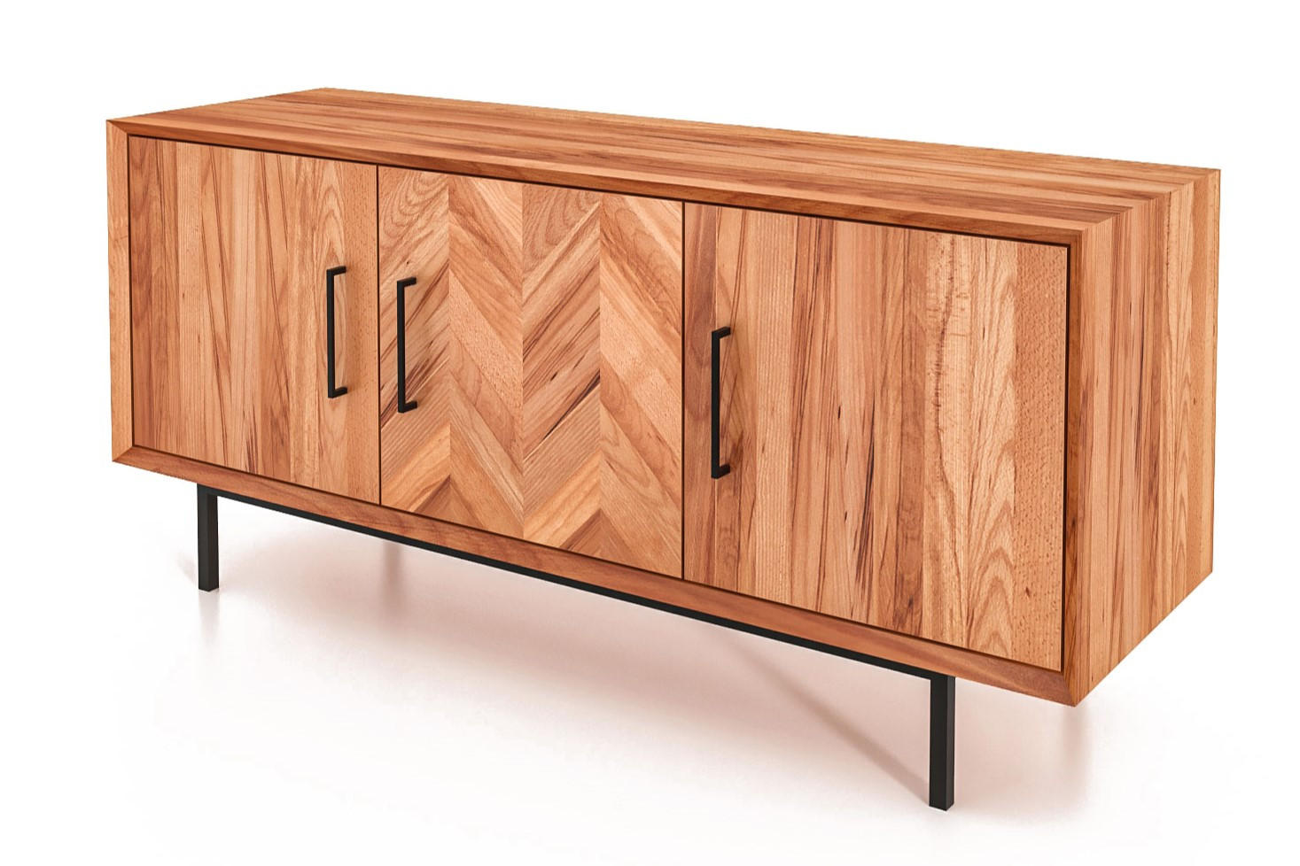 KOMMODE BREIT LEON Kernbuche - Kernbuche, Holz (144/65/45cm) - byoak