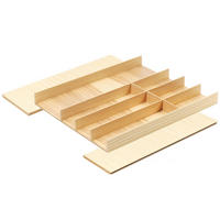BESTECKEINSATZ FineLine Breite 38-61cm Holz Eiche hell Schublade 50-60cm - Eichefarben, Holz (38.5/4.3/47.2cm)
