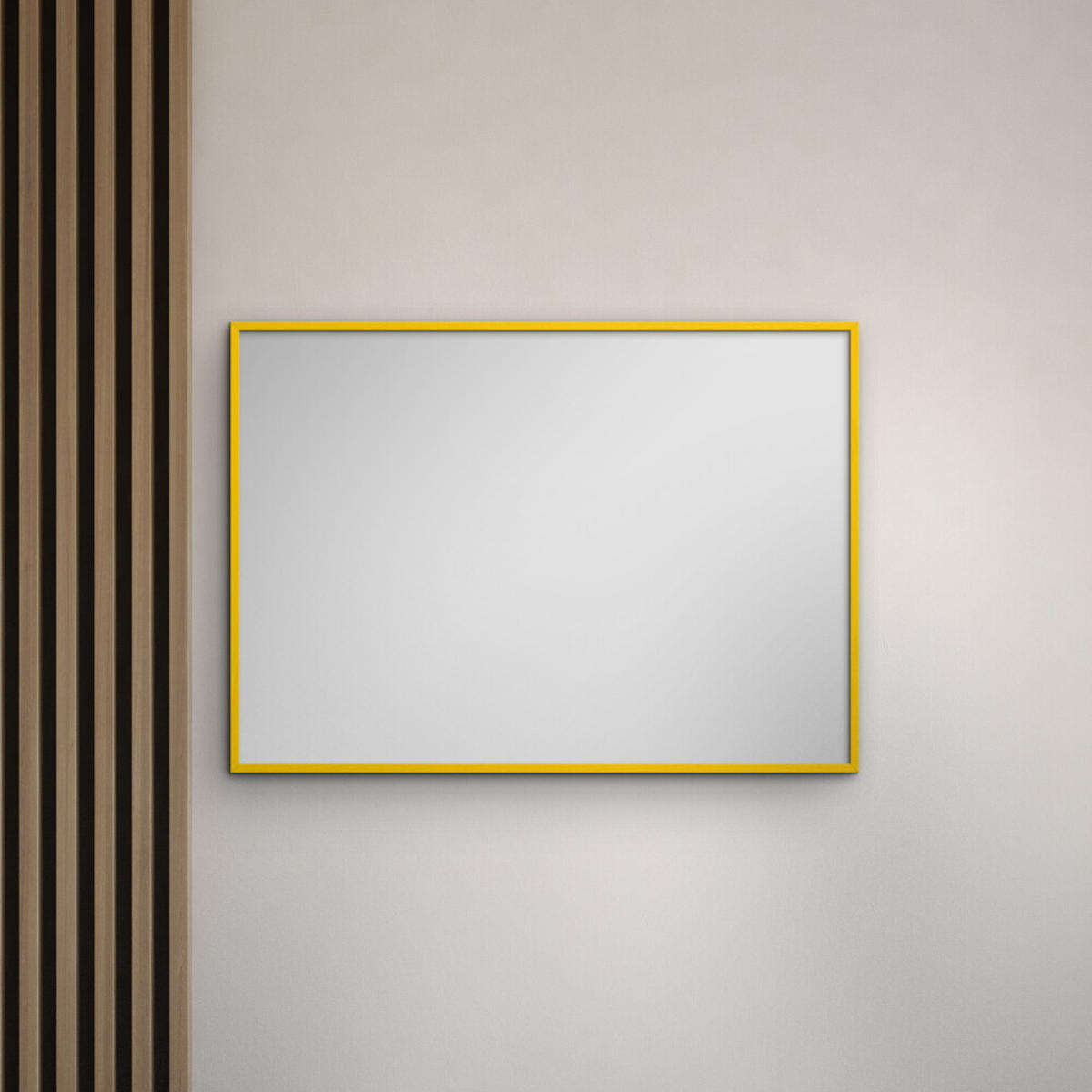 SPIEGEL - Gelbes Holz - Gelb, Holz/Papier (15/21/2cm) - Poster&Frame