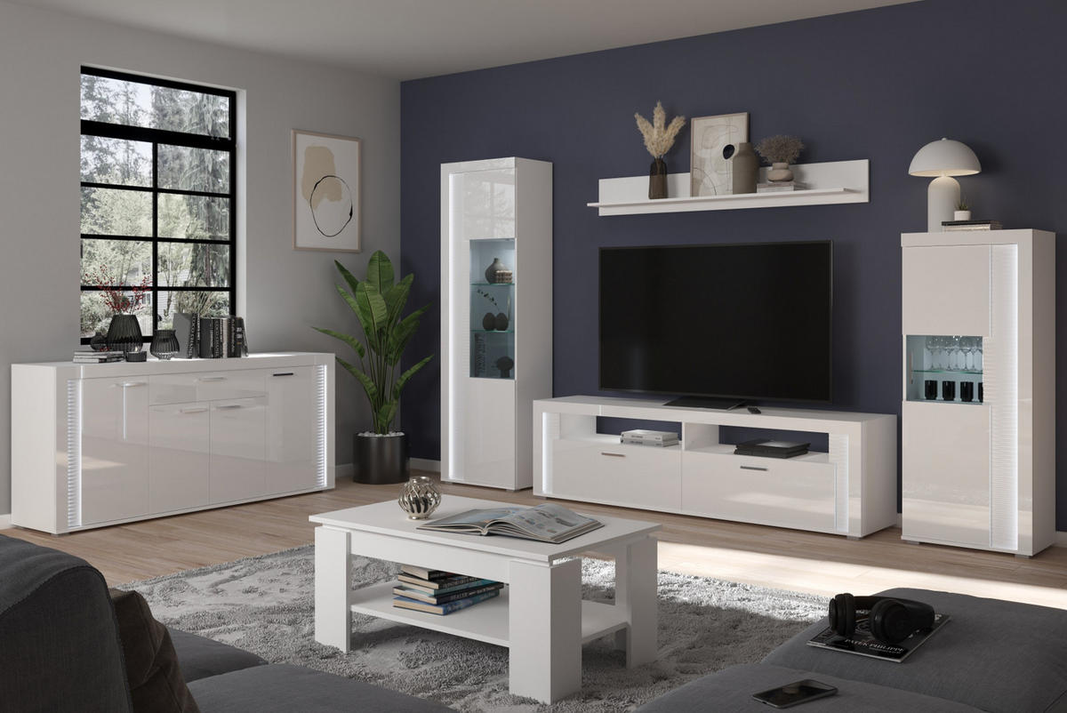 WANDBOARD weiß 170 cm Wandregal mit Rückwandpaneel, Bücherregal - Weiß, Holzwerkstoff (120/22/21cm) - Inn.Furn