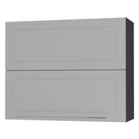 KÜCHENHÄNGESCHRANK Kvantum W8B/90 Dust Grey Matt / Schwarz Matt 90 / 32,5 / 72cm - Schwarz/Grau, Holz/Holzwerkstoff (90/72/36cm) - Feldmann-Wohnen