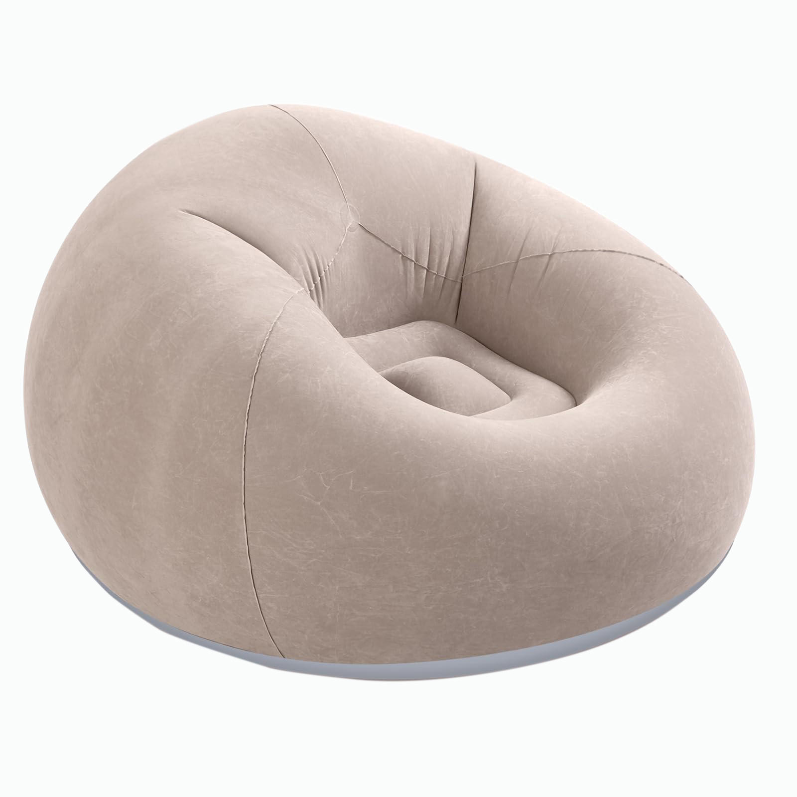 SITZSACK für Erwachsene, aufblasbar, faltbar und tragbar kaffeefarben - Currygelb, Kunststoff (103/60/103cm) - Kaket