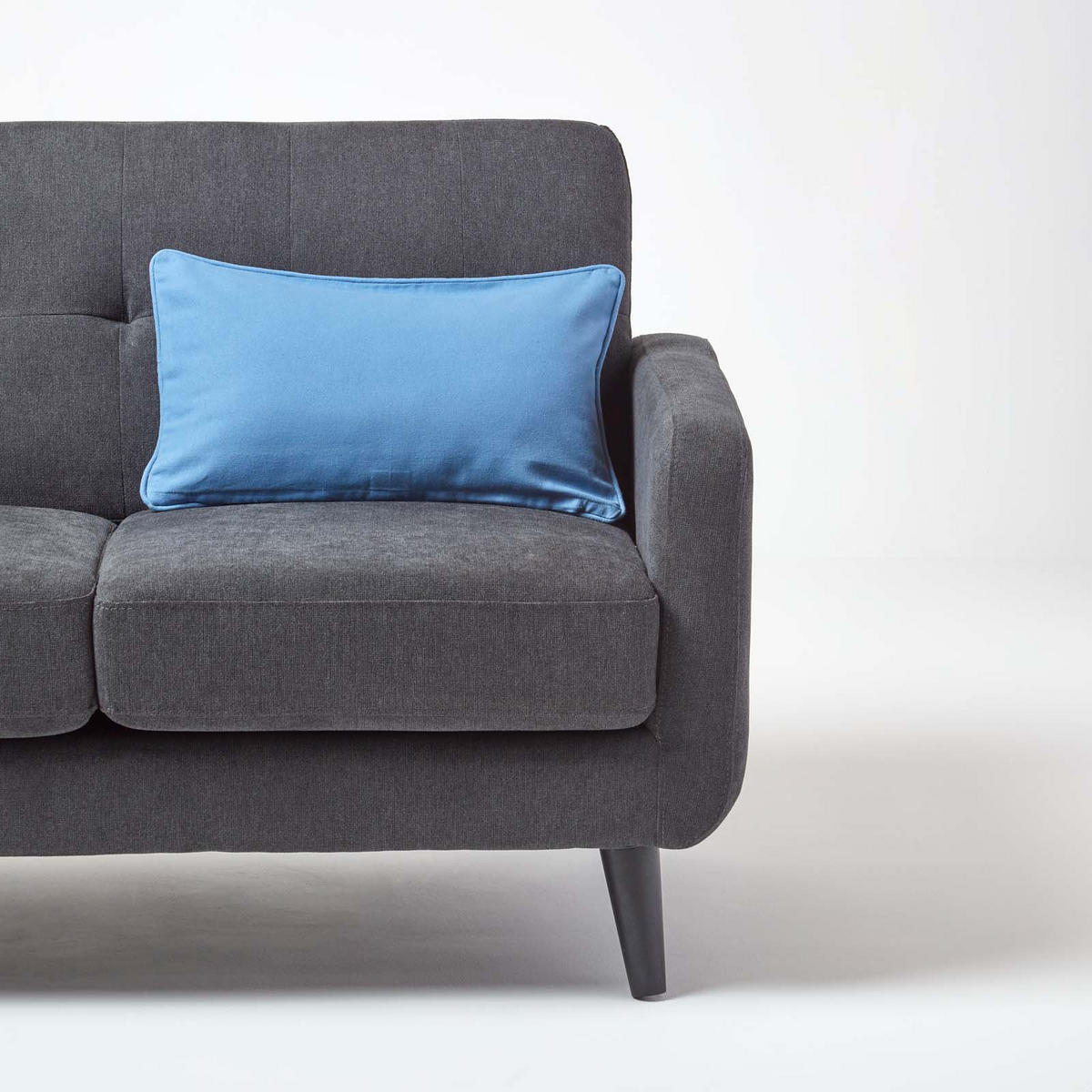 KISSENHÜLLE blau 30/50 cm, 100% Baumwolle - Blau, Textil (30/50cm) - Homescapes