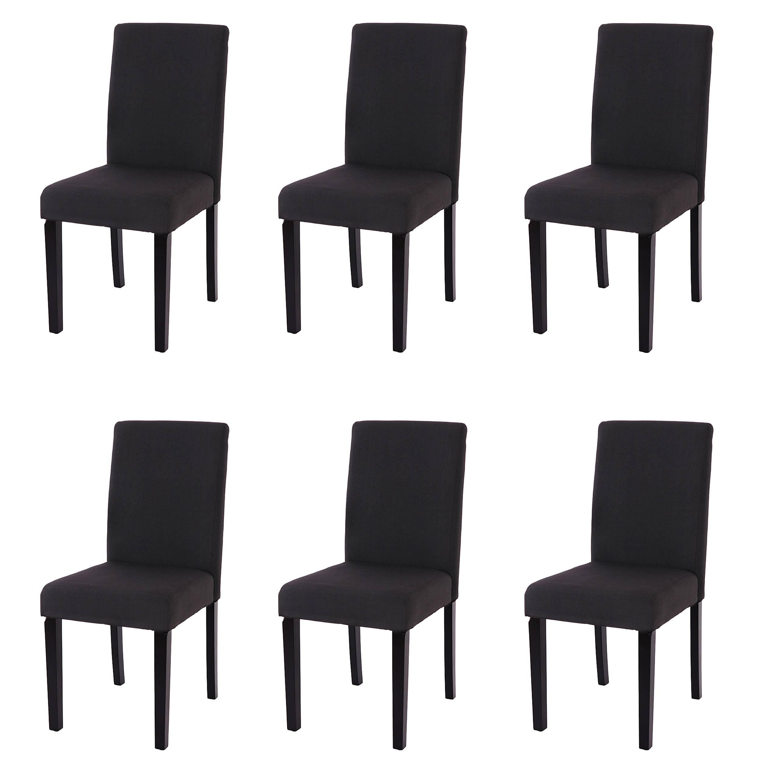 MCW JÍDELNÍ ŽIDLE Černá, sada 6 ks