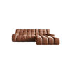 ECKSOFA CAMPILE mit elektrisch verschiebbarem Sitz, Orange, Rechts - Bronzefarben, Holz/Textil (288/119cm) - DomoHome