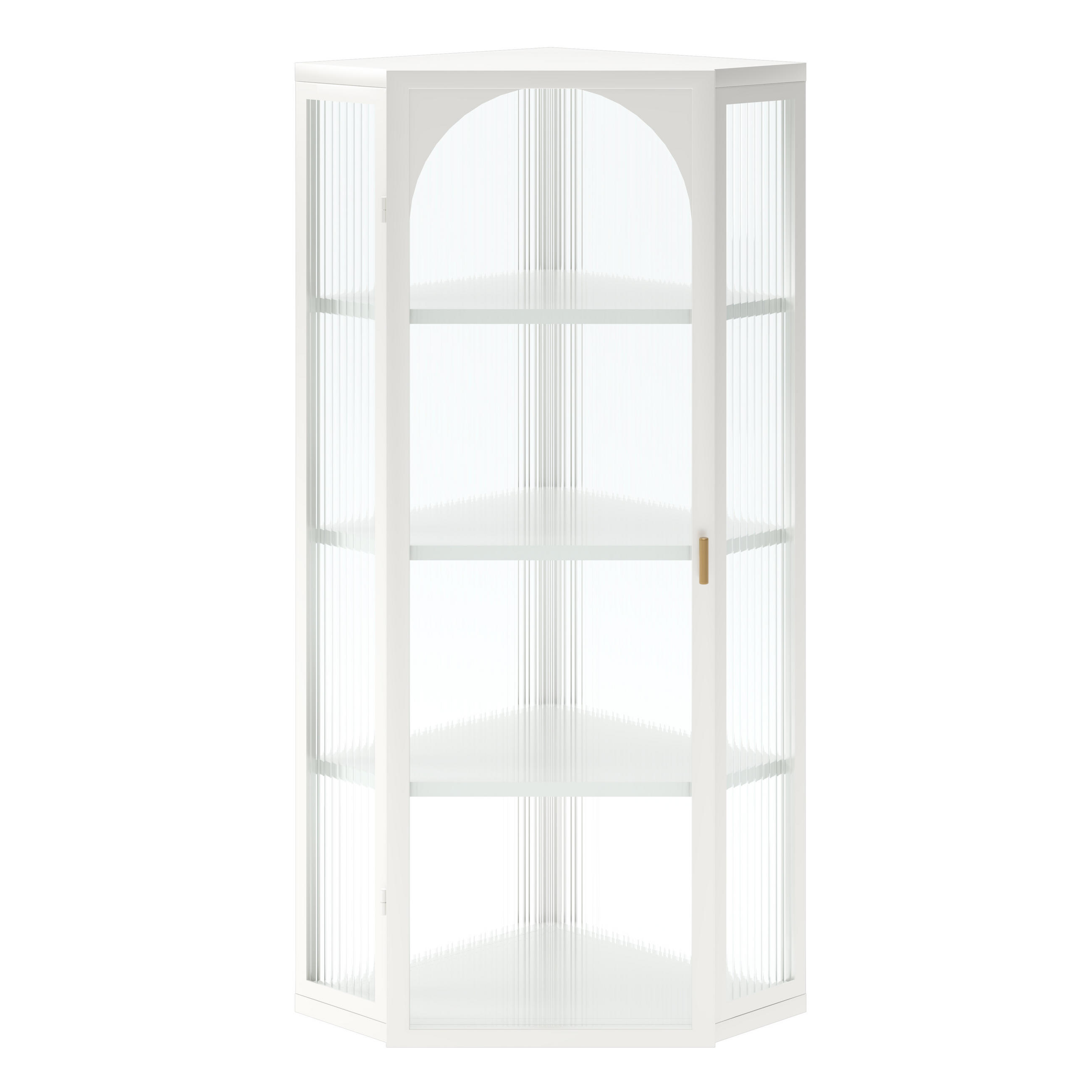 BAD-WANDSCHRANK Weiß, Glastür & 4 Ablagen, 56 x 40 x 105 cm - Weiß, Metall (56/105/40cm) - Urban Meuble