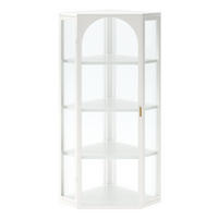 BAD-WANDSCHRANK Weiß, Glastür & 4 Ablagen, 56 x 40 x 105 cm - Weiß, Metall (56/105/40cm) - Urban Meuble