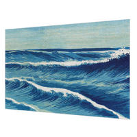 FOTOTAPETE 152x104 cm - Meereswellen - Blau, Textil (152/104cm) - Wallfluent