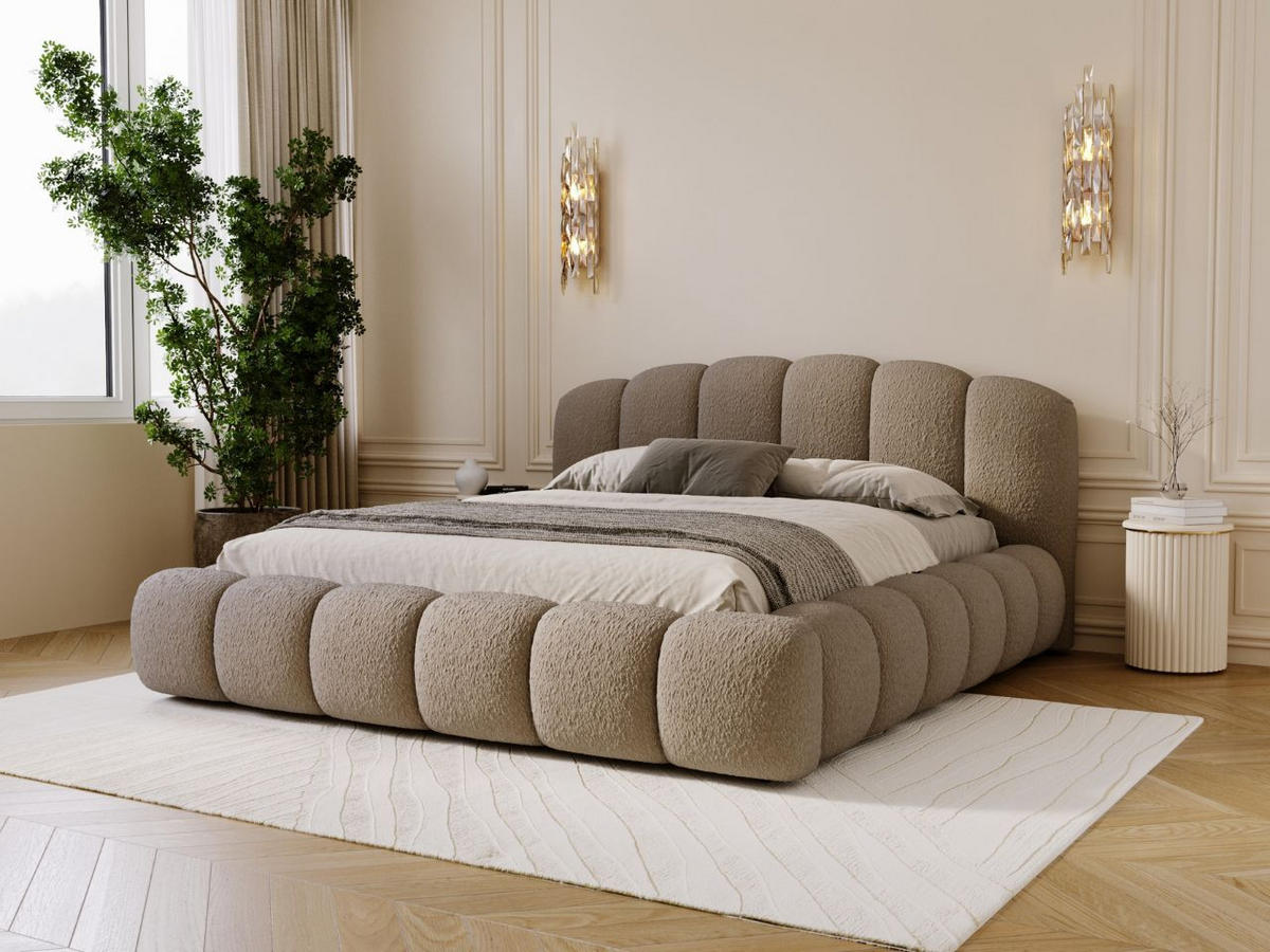 POLSTERBETT CLOUD SOFT - Braun, Textil (206/234cm) - Graingold