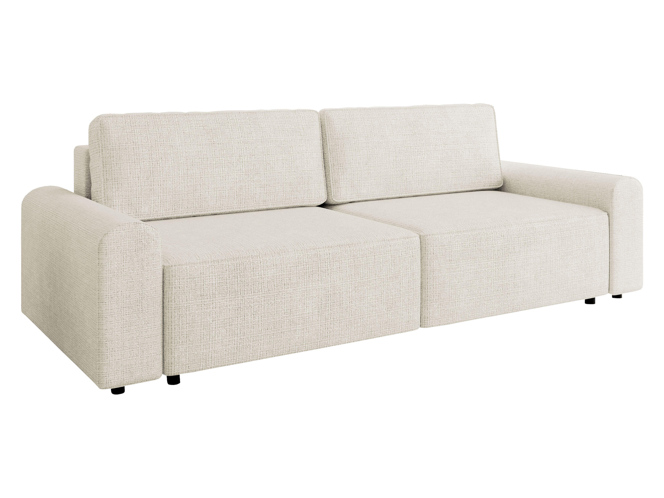 SCHLAFSOFA Bella - Creme/Schwarz, Holz/Kunststoff (240/85/95cm) - MIRJAN24