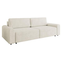 SCHLAFSOFA Bella - Creme/Schwarz, Holz/Kunststoff (240/85/95cm) - MIRJAN24