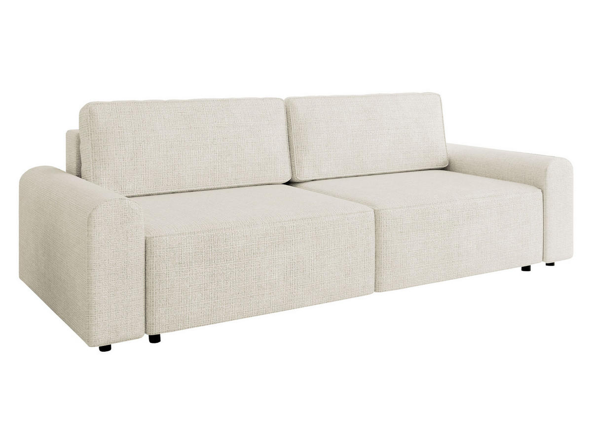 SCHLAFSOFA Bella - Creme/Schwarz, Holz/Kunststoff (240/85/95cm) - MIRJAN24