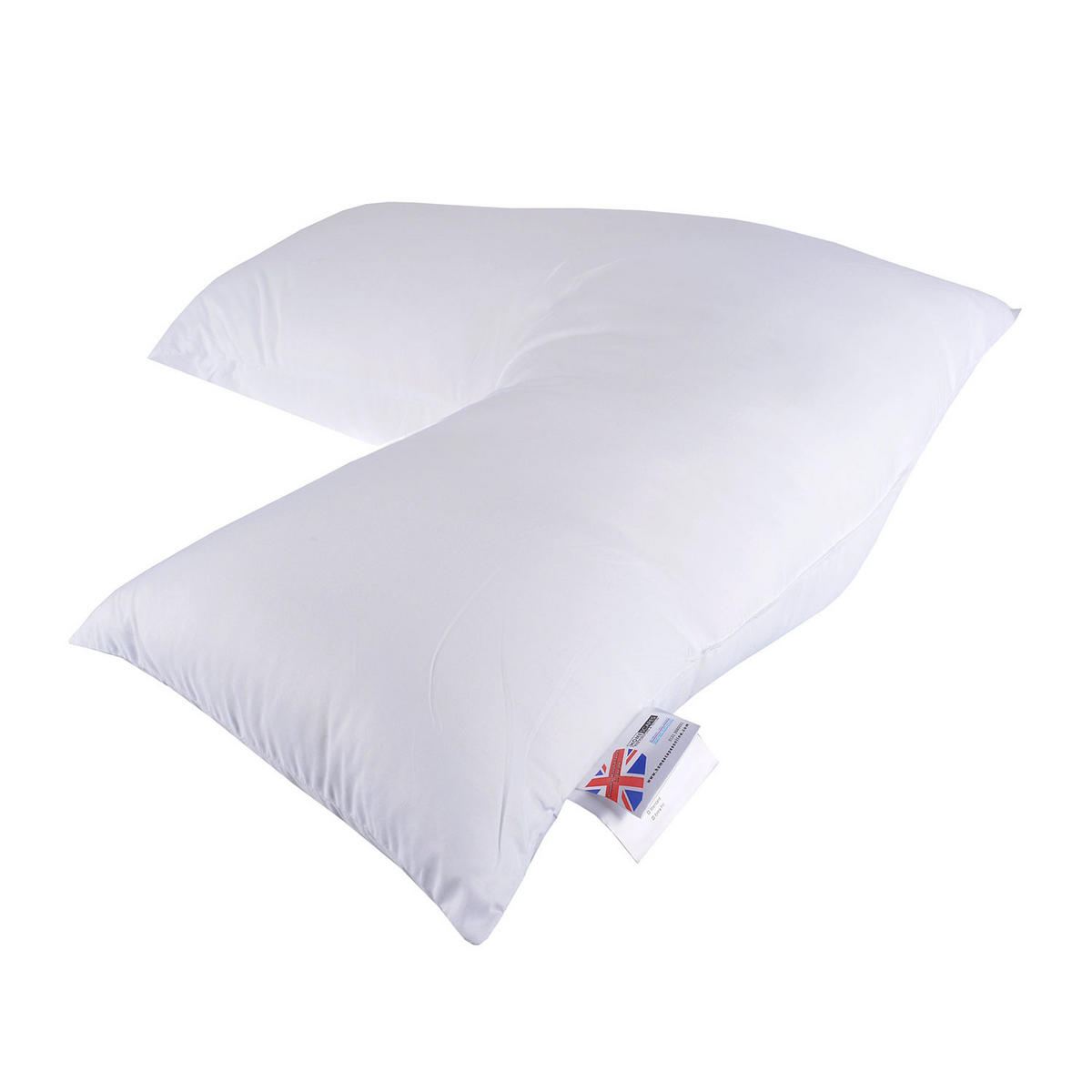 LAGERUNGSKISSEN V-Form, Super-Mikrofaser 38/76 cm - Weiß, Textil (38/76cm) - Homescapes