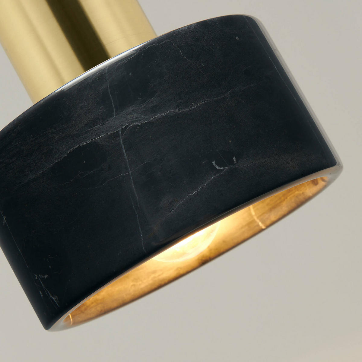 HÄNGELEUCHTE Meryl, Schwarz und gold, 15cm - Goldfarben, Metall (15/15/15cm) - KOSILUM